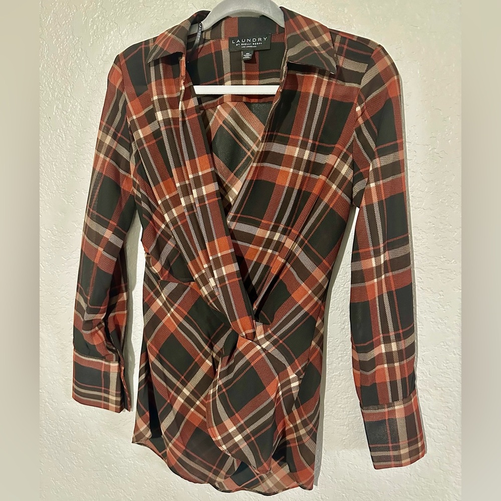 Laundry by Shelli Segal plaid top